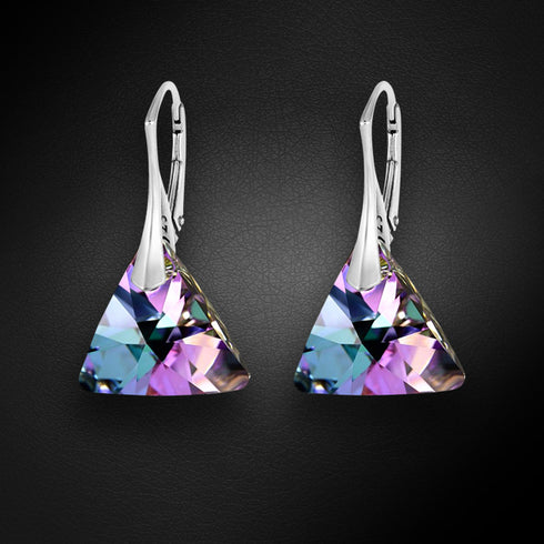Sudraba auskari "Osiris (Vitrail Light)" ar Swarovski™ kristāliem